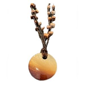 Brown and Tan Beaded Necklace